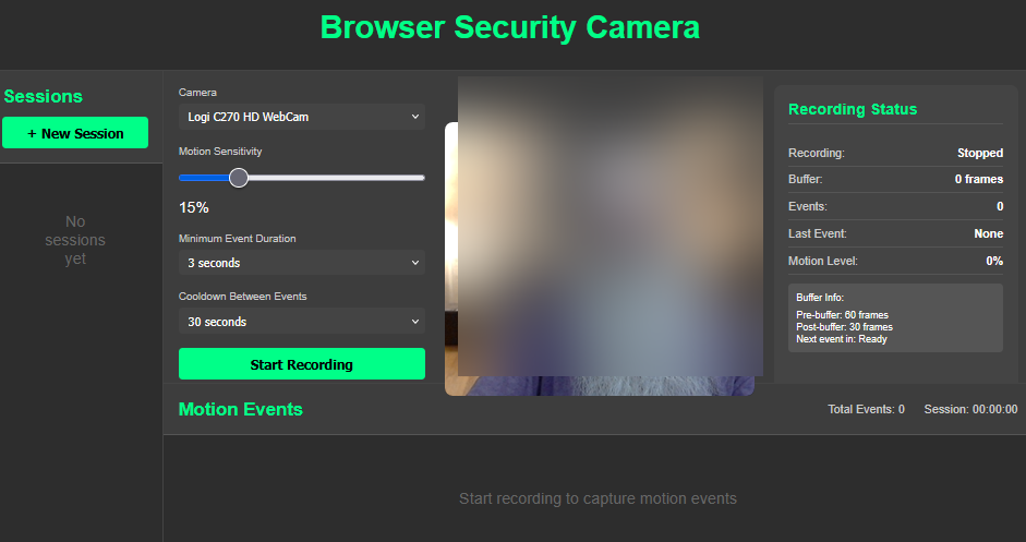 Browser Security Camera
